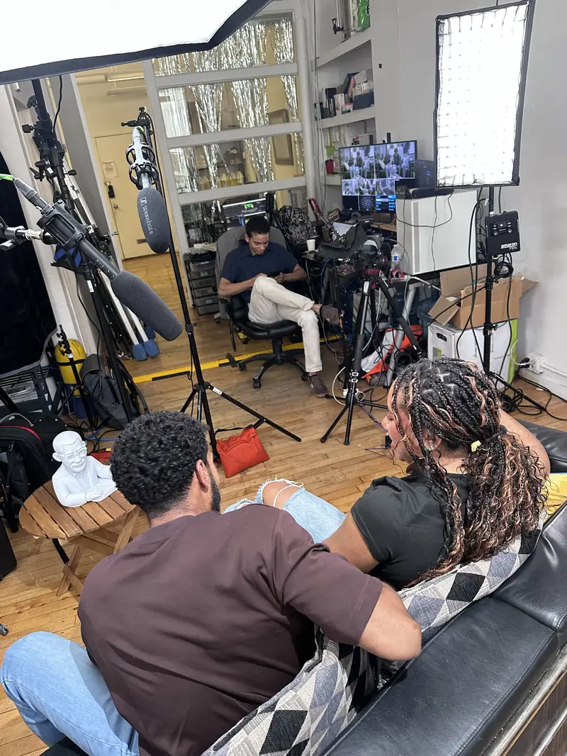 Behind the scenes: the director at the switcher during a taping