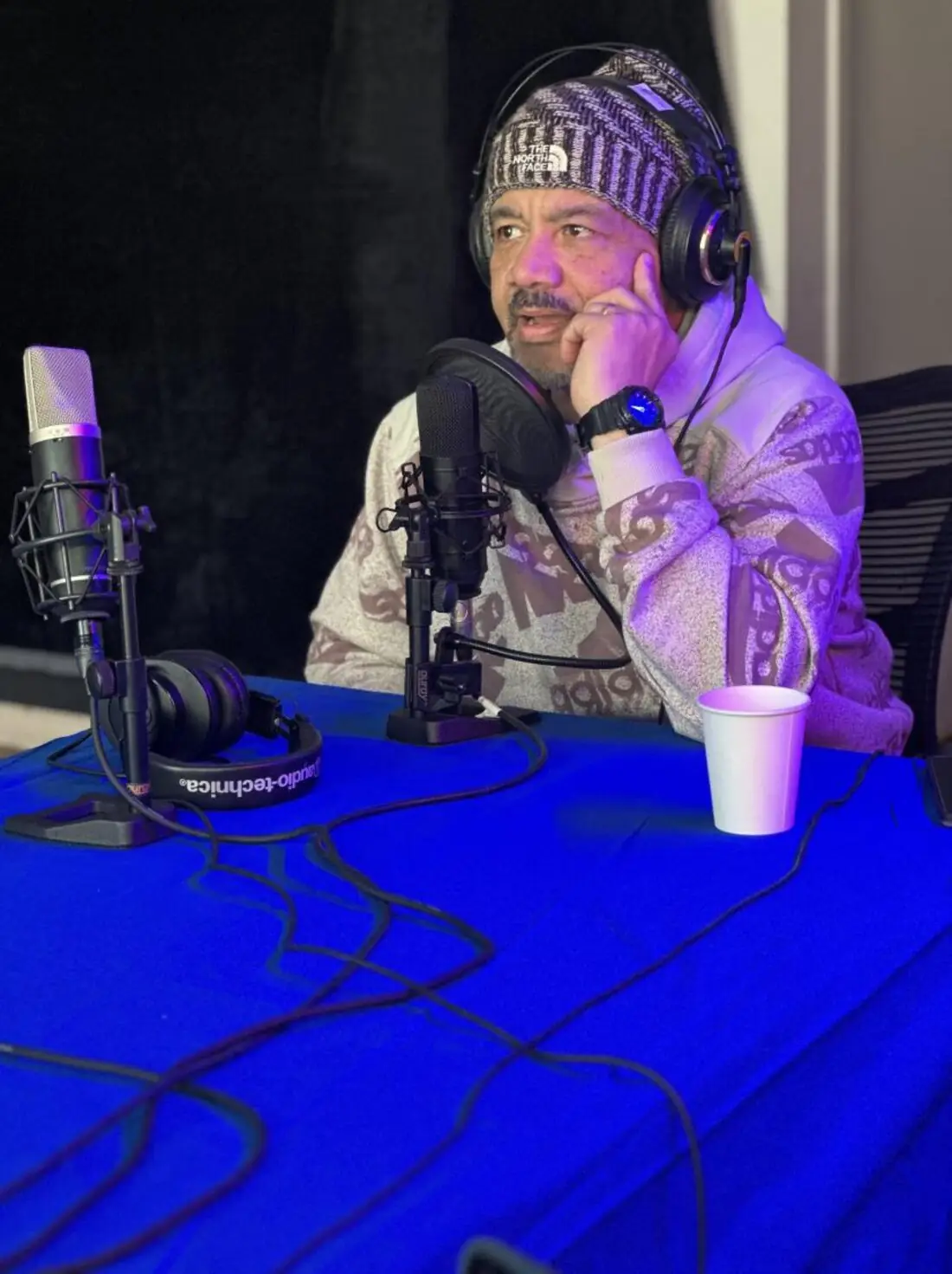 Video podcast production session in Manhattan