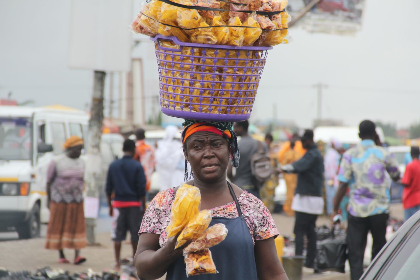 Street vendor in Accra, Ghana — documentary b-roll by Transcendent Enterprise