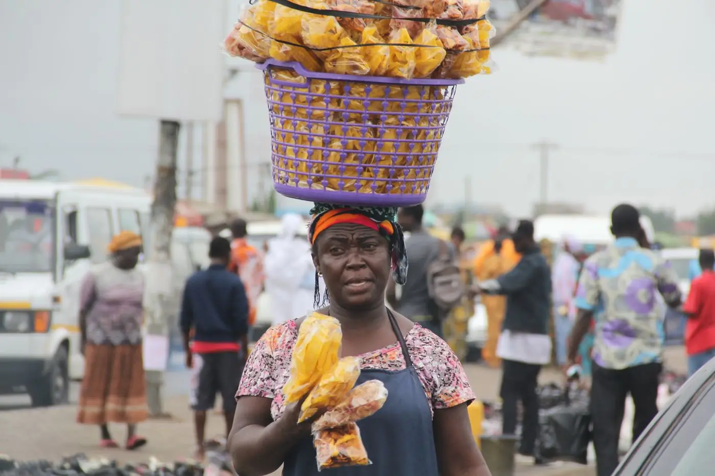 Street vendor in Accra, Ghana — documentary b-roll by Transcendent Enterprise
