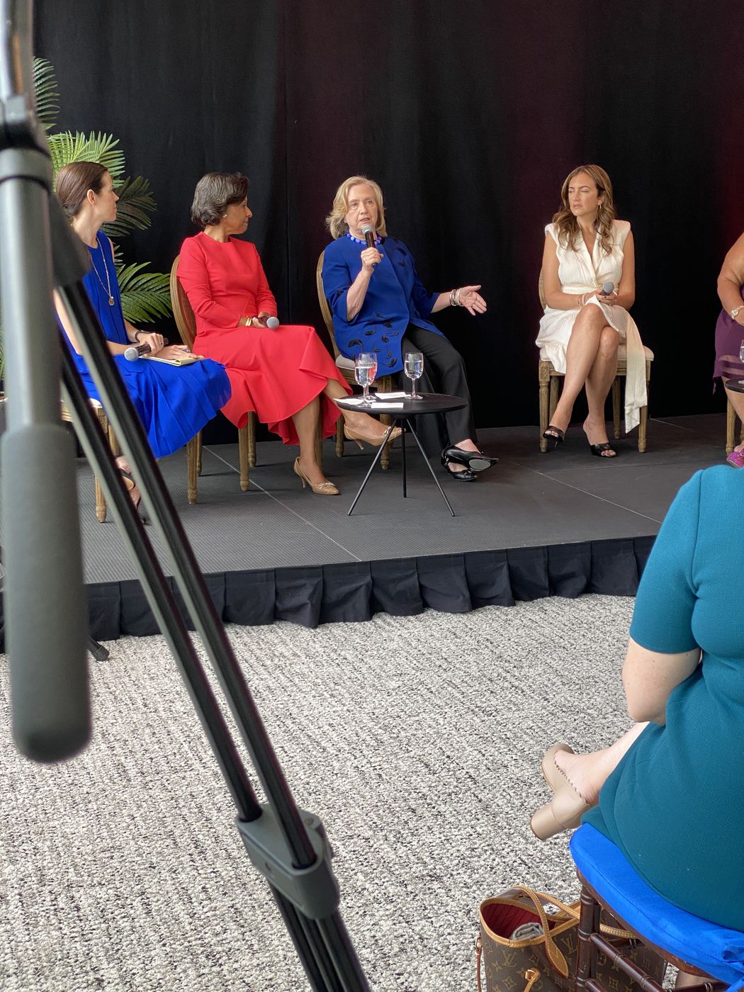 Panel discussion filmed for a live broadcast in New York