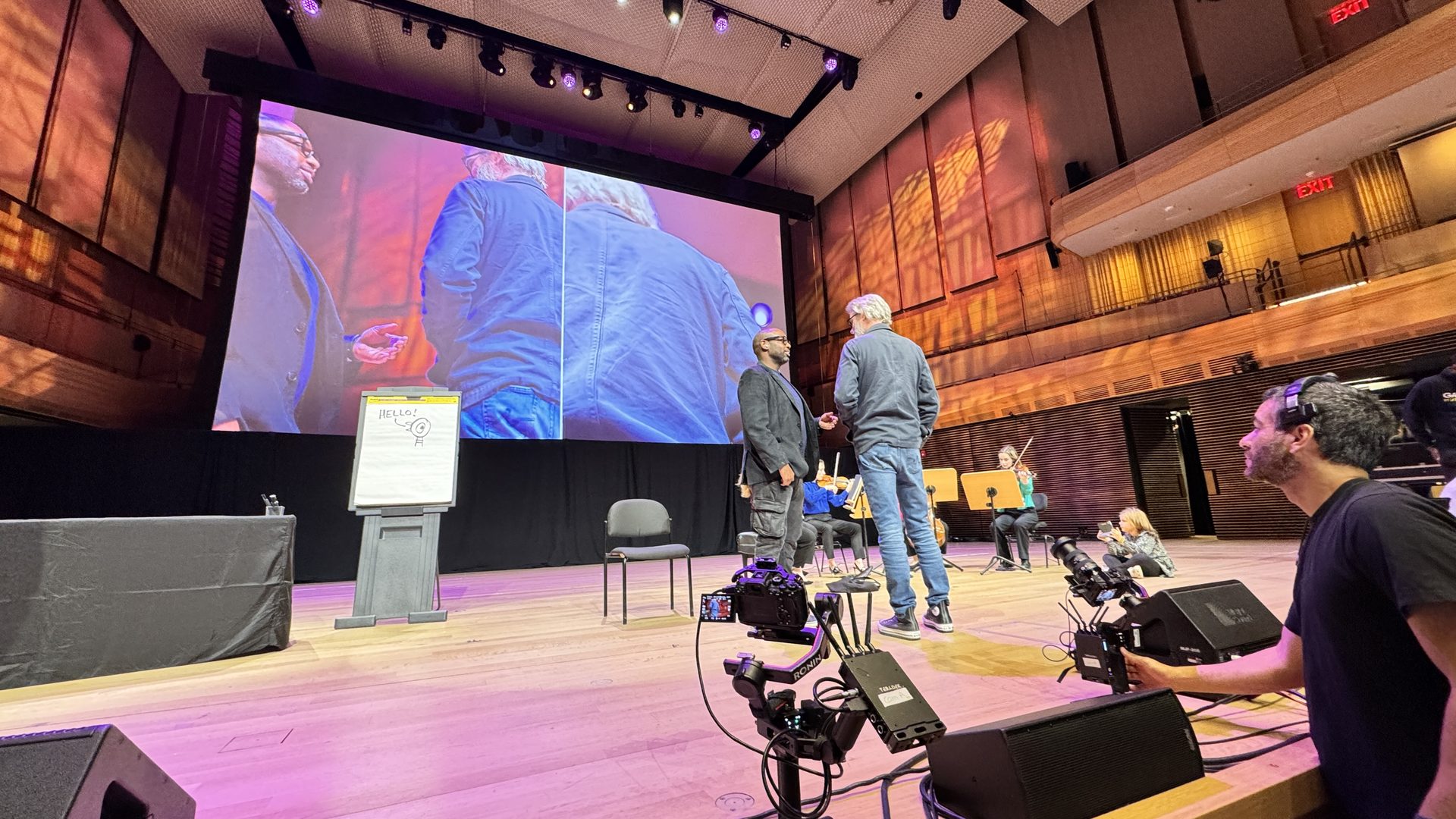 Multi-camera live streaming production on a concert hall stage in New York City by Transcendent Enterprise