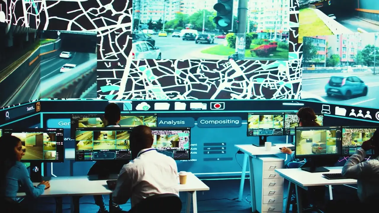 Live compositing and analysis environment rendered on the LED wall